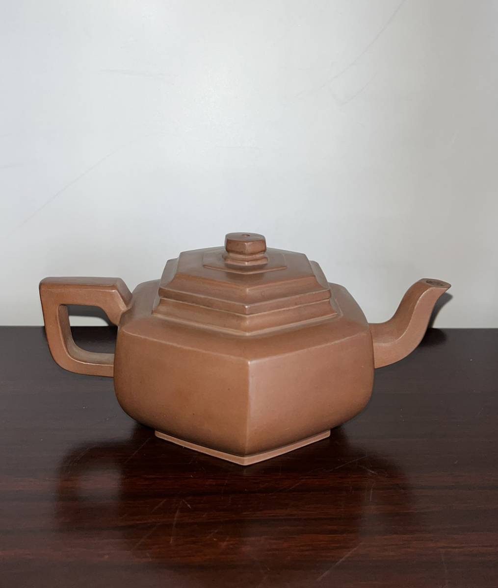 ZA0000133 中国唐物秘蔵逸品紫砂壺茶道具高11 直径19.5 口径7.5 底径6cm-