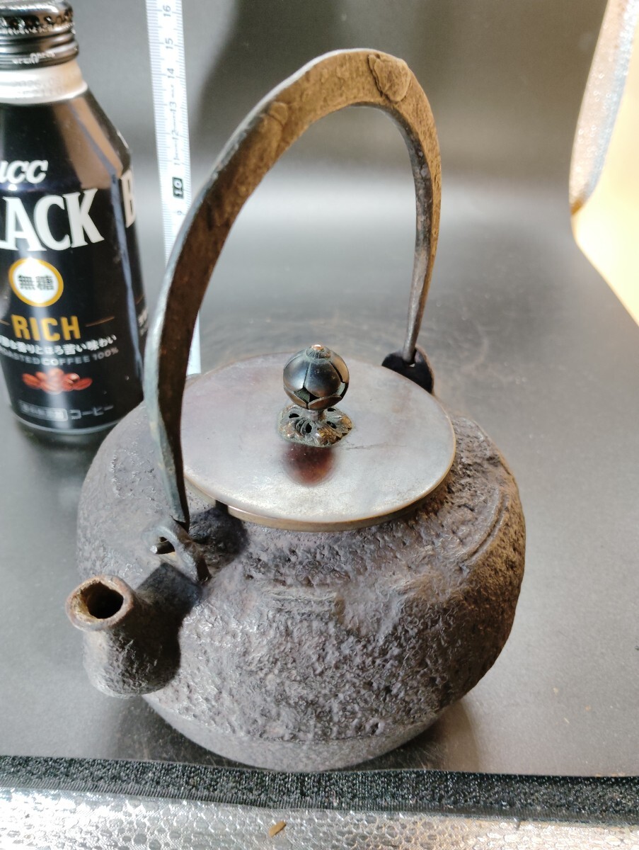 大得価，格安 【夢工房】釜師造 多角摘蓋 天明形 鉄瓶 MB-