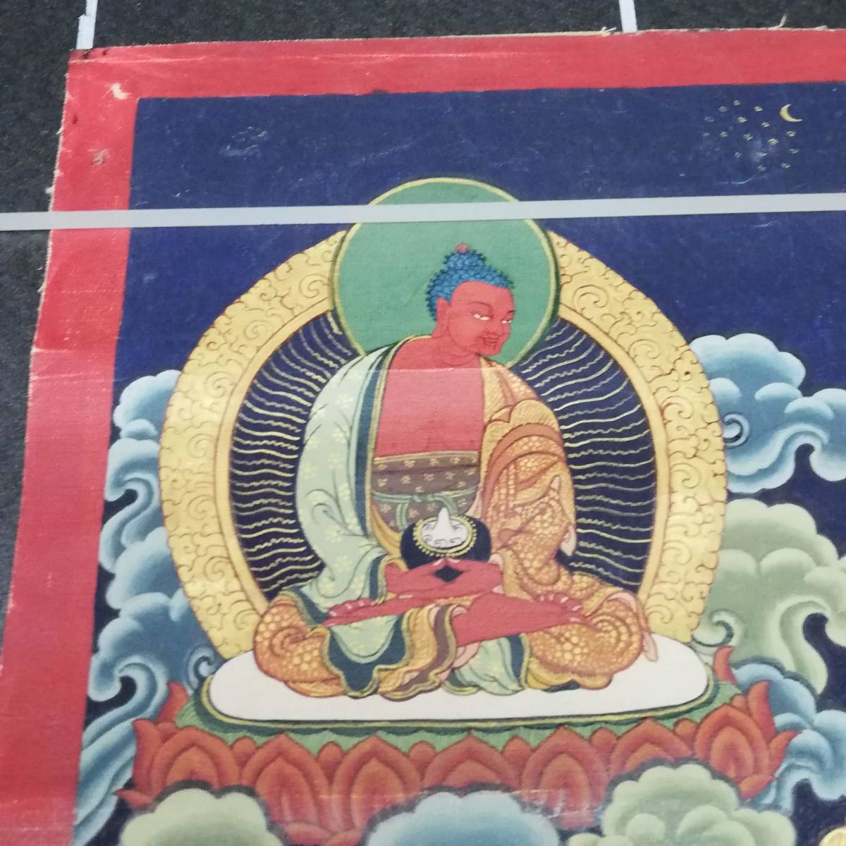 「曼荼羅」仏教美術 東洋美術 チベット仏教 古画 古布：タンカ
