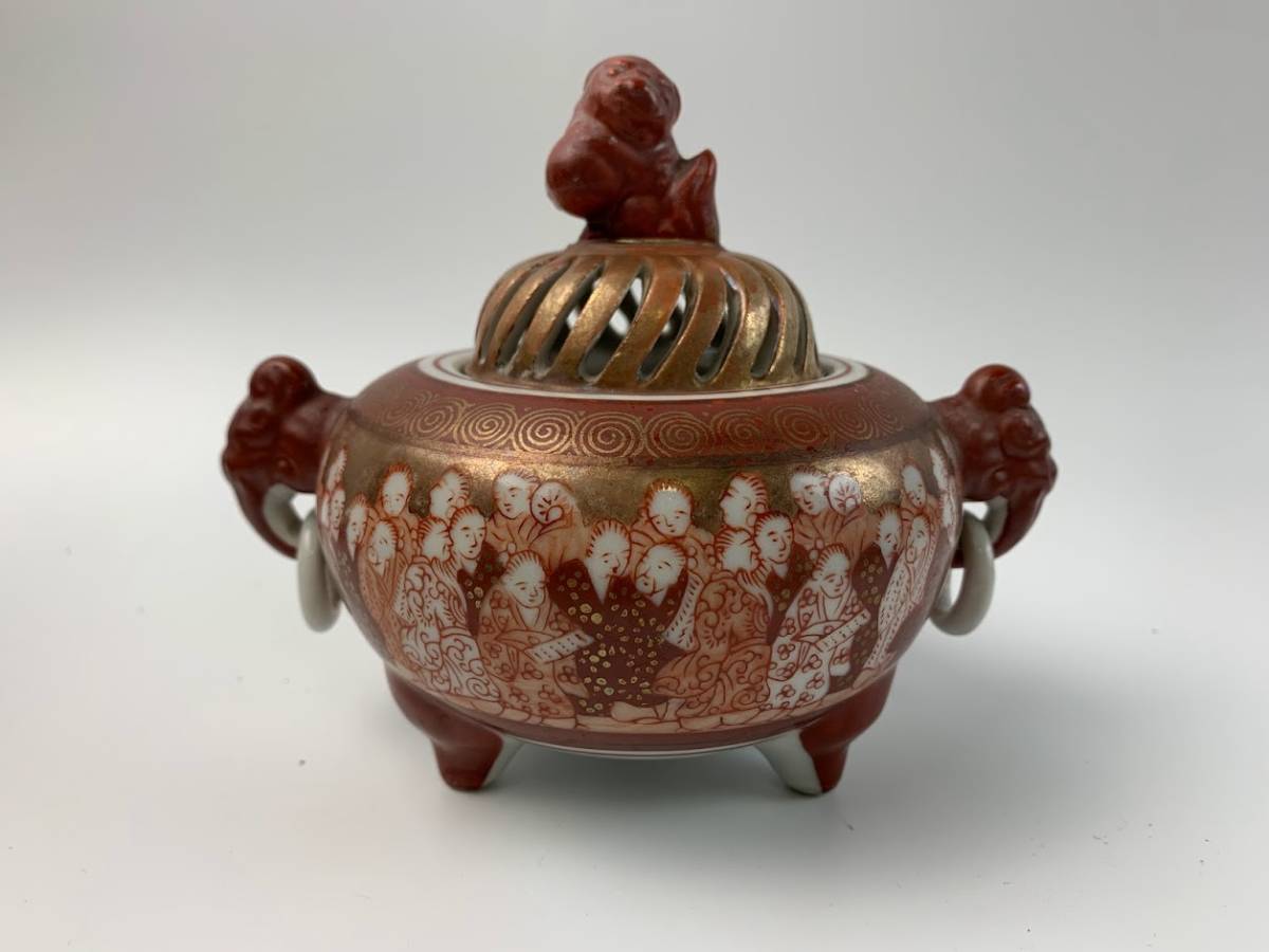 中国古玩 のったり香炉 仙人 古銅製 置物 時代物 M